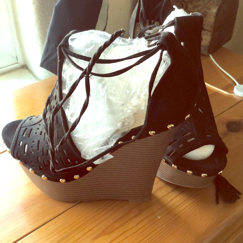 JustFab espadrille wedges